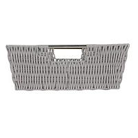 Simplify Shelf Storage Rattan Tote Basket