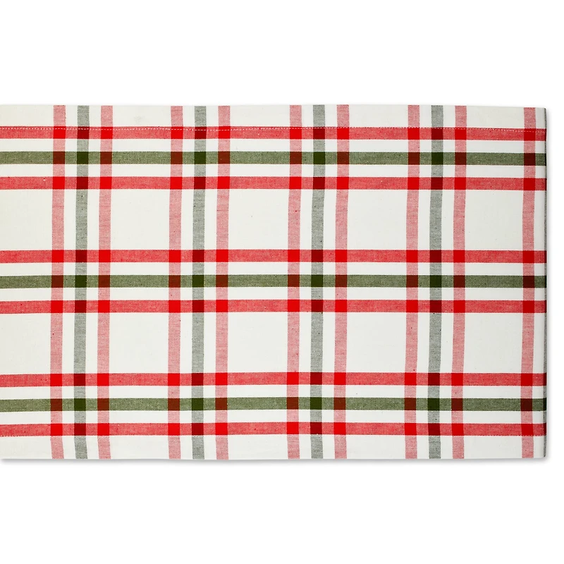 DII® 108" Jolly Tree Collection Nutcracker Plaid Table Runner