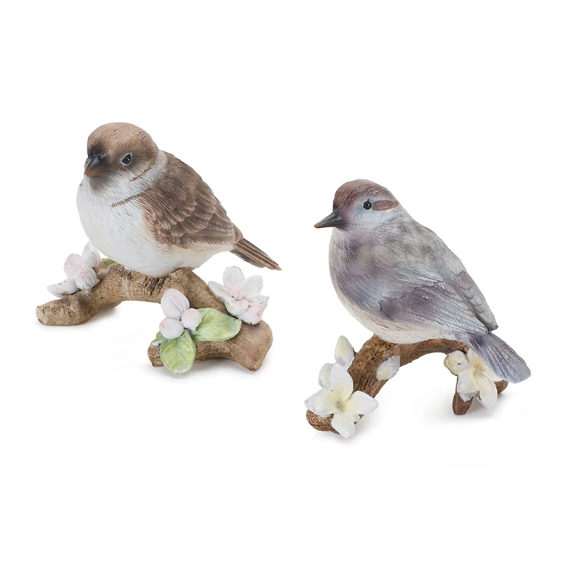 Bird on Branch Figurine Set