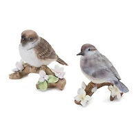 Bird on Branch Figurine Set