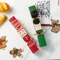Glitzhome® 8PK 2"D x 12"H Nutcracker Christmas Party Crackers with Gift Contents