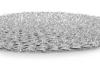 DII® Silver Round Polypropylene Woven Tinsel Placemat (Set of 6)