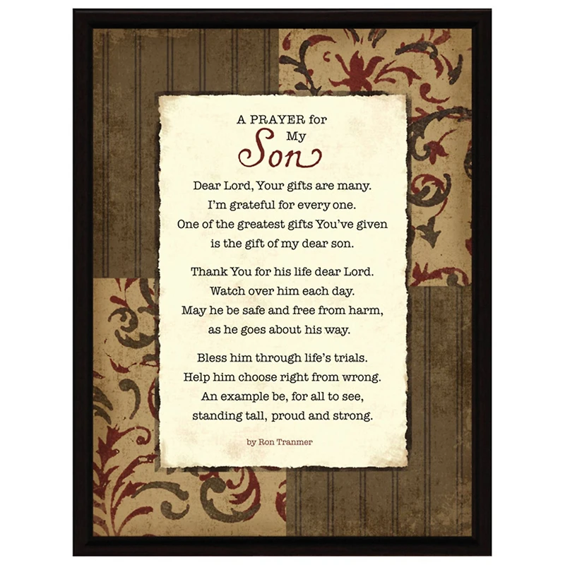 Prayer For My Son Wood Framed Art