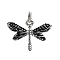 Charmalong™ Silver Plated Dragonfly Charm by Bead Landing™