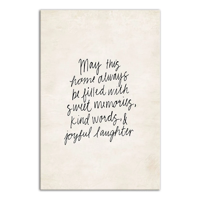 Sweet Memories, Kind Words, Joyful Laughter 20" x 30" Canvas Wall Art