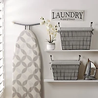 DII® Black & White Ticking Stripe Lined Basket Set