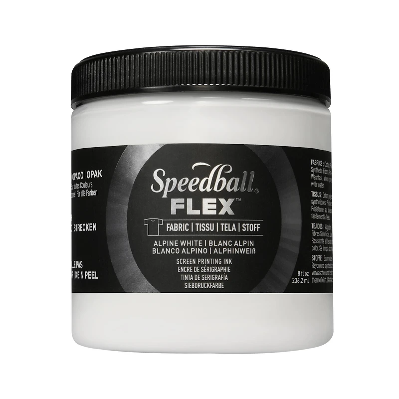 Speedball® Flex™ 8oz. Alpine White Fabric Screen Printing Ink