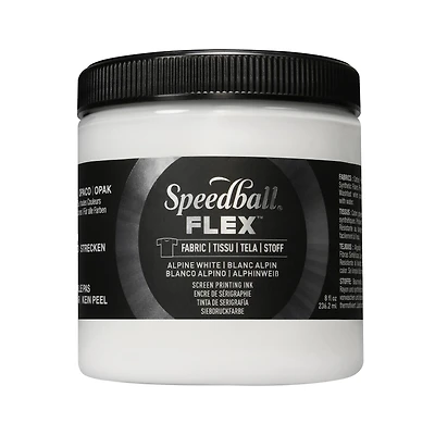 Speedball® Flex™ 8oz. Alpine White Fabric Screen Printing Ink