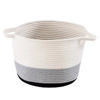 Honey Can Do Black & White Ombré Nesting Cotton Rope Storage Basket Set