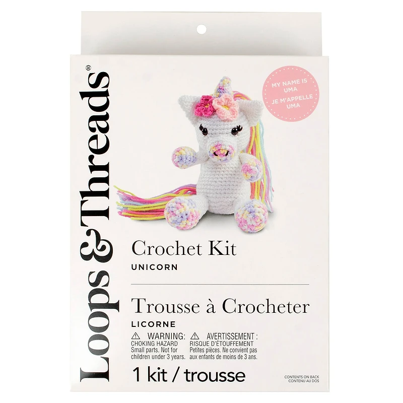 6 Pack: Intermediate Unicorn Amigurumi Crochet Kit by Loops & Threads®