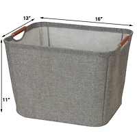 Household Essentials Storage Bin with Wood Handles