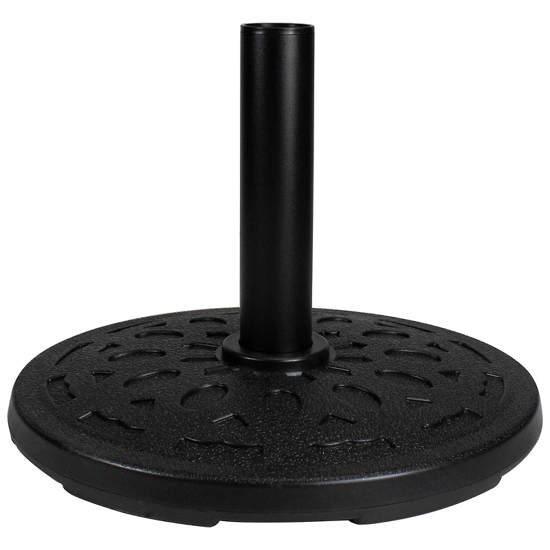 21lb. Black Flat Round Base Stand for Patio Umbrella
