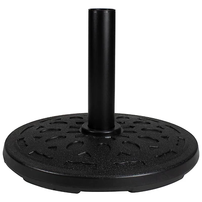 21lb. Black Flat Round Base Stand for Patio Umbrella