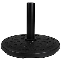 21lb. Black Flat Round Base Stand for Patio Umbrella