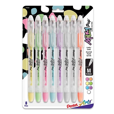 Pentel® Milky Pop™ Pastel 8 Color Gel Pen Set