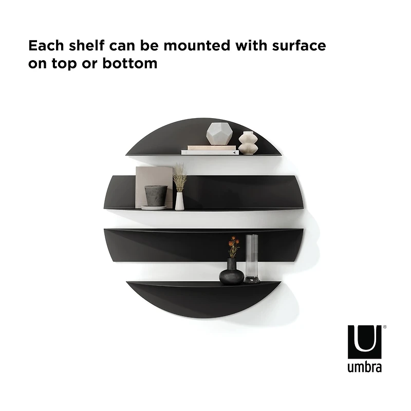 Umbra Black Solis 4 Piece Wall Shelves