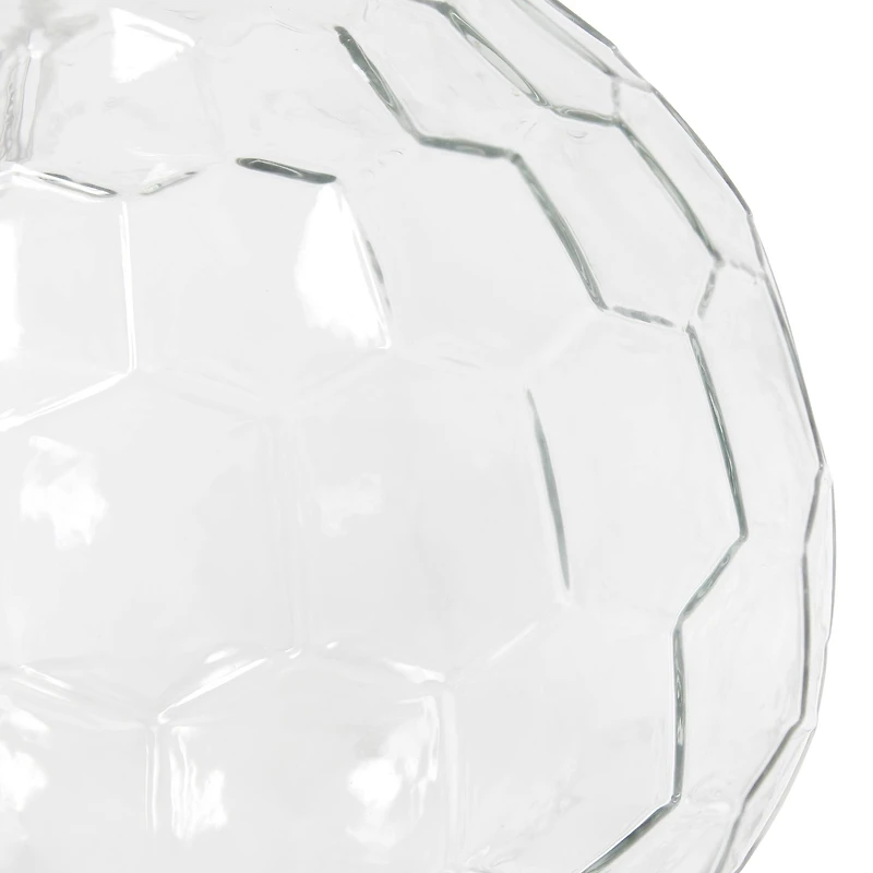 Lalia Home 18" Clear Honeycomb Glass Table Lamp with White Shade