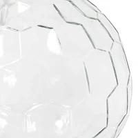 Lalia Home 18" Clear Honeycomb Glass Table Lamp with White Shade