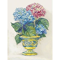 LetiStitch Hydrangea Blooms Counted Cross Stitch Kit