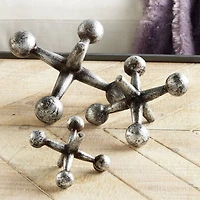 CosmoLiving by Cosmopolitan Silver Jacks Sculpture Set