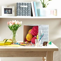 DII® 11" Black Herringbone Storage Cube, 2ct.