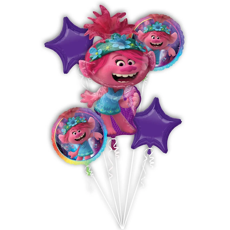 Trolls World Tour 5-Piece Foil Balloon Bouquet