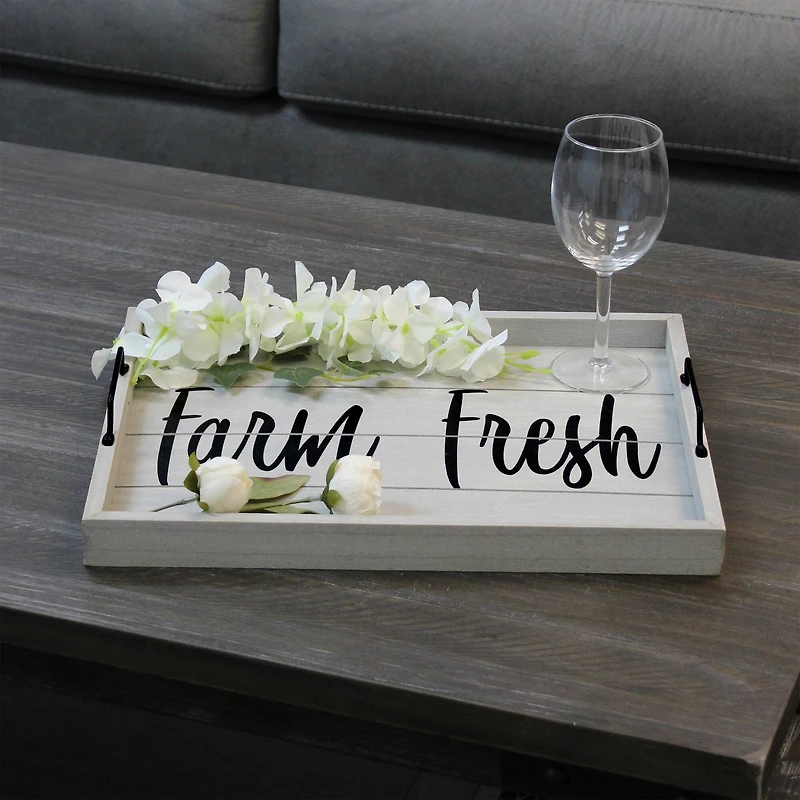 Elegant Designs™ 15.5" Farm Fresh Serving Tray with Handles