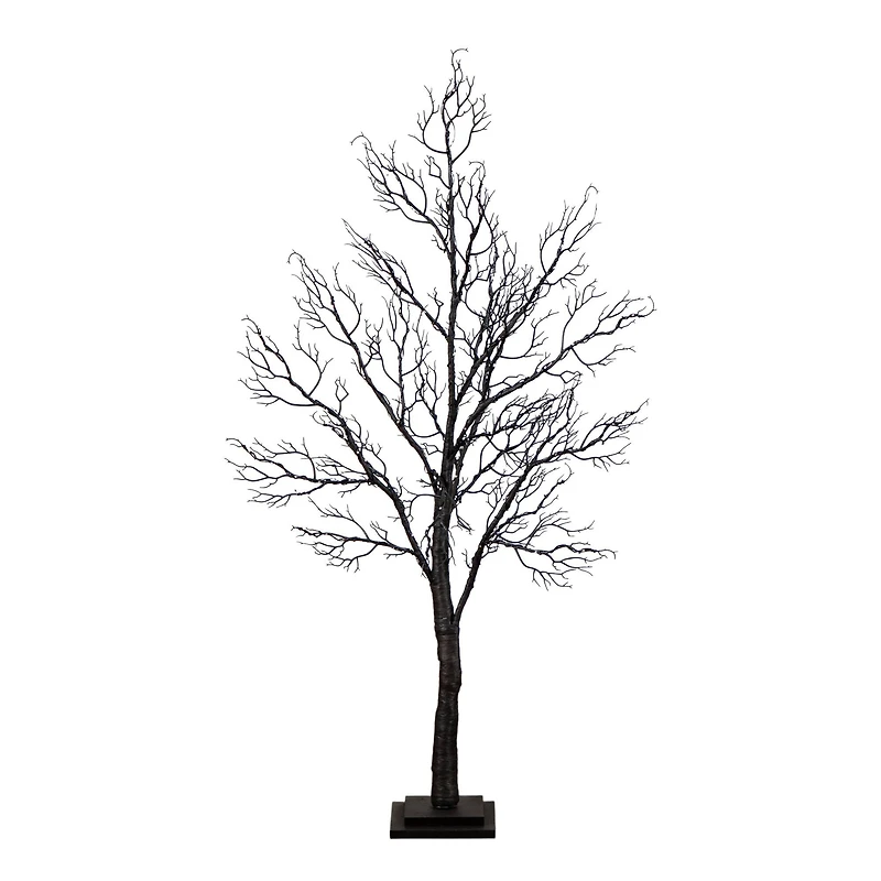 4ft. Pre-Lit Halloween Minimalist Twig Artificial Fall Tree with 160 Orange & Purple LED Lights