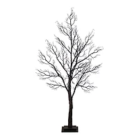 4ft. Pre-Lit Halloween Minimalist Twig Artificial Fall Tree with 160 Orange & Purple LED Lights