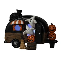 Glitzhome® 9.25" Halloween Lighted Camper Table Décor