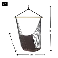 Espresso Cotton Padded Swing Chair