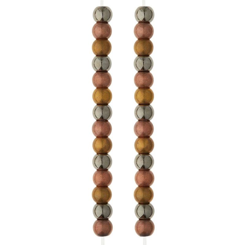 12 Pack: Metallic Large Hole Acrylic Round Beads, 11mm by Bead Landing™