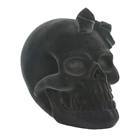 7.25" Black Flocked Skull Tabletop Décor by Ashland®