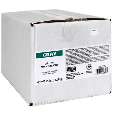 AMACO Gray Air Dry Clay, 25lb.