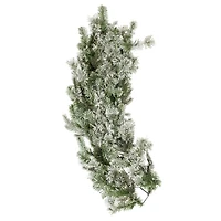 60" Pre-Lit Flocked Kiana Artificial Christmas Wreath, Warm White Dura-Lit® LED Mini Lights