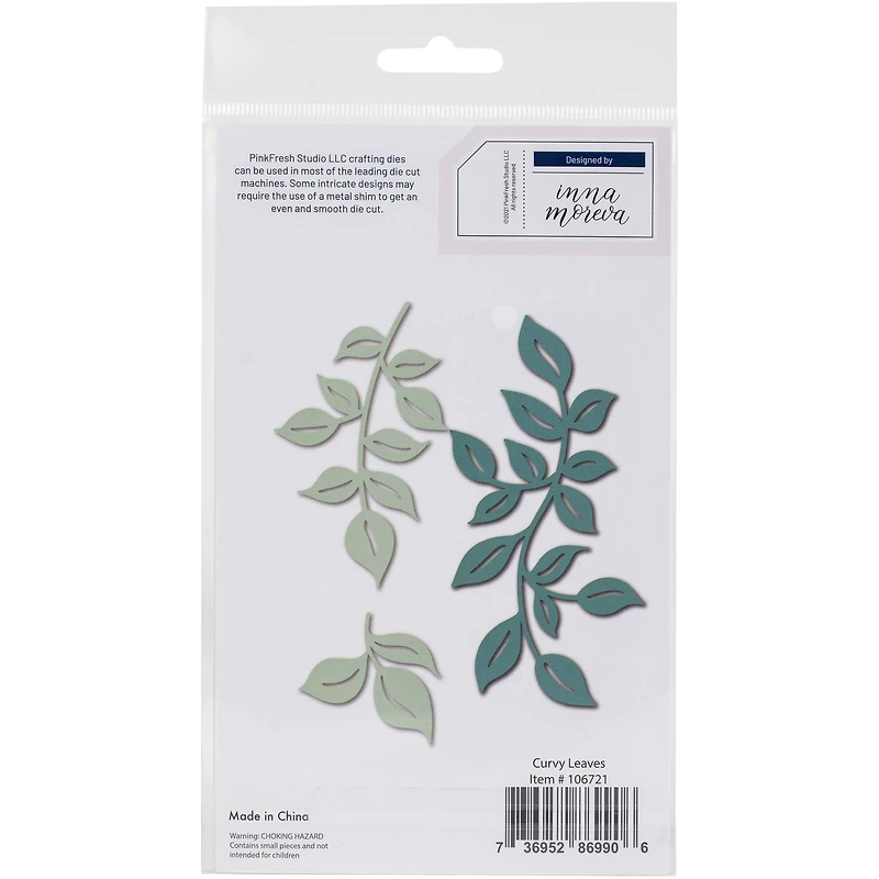 Pinkfresh Studio Curvy Leaves Die Set