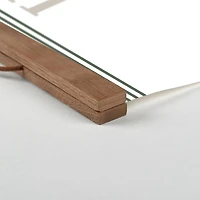 Welcome Wreath Teak Hanging Canvas