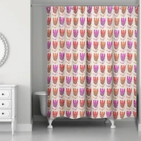 Modern Floral Pattern 71" x 74" Shower Curtain