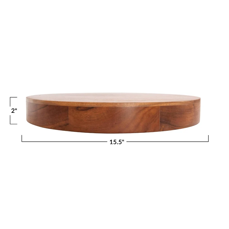 Hello Honey® 15.5" Natural Acacia Wood Kitchen Pedestal