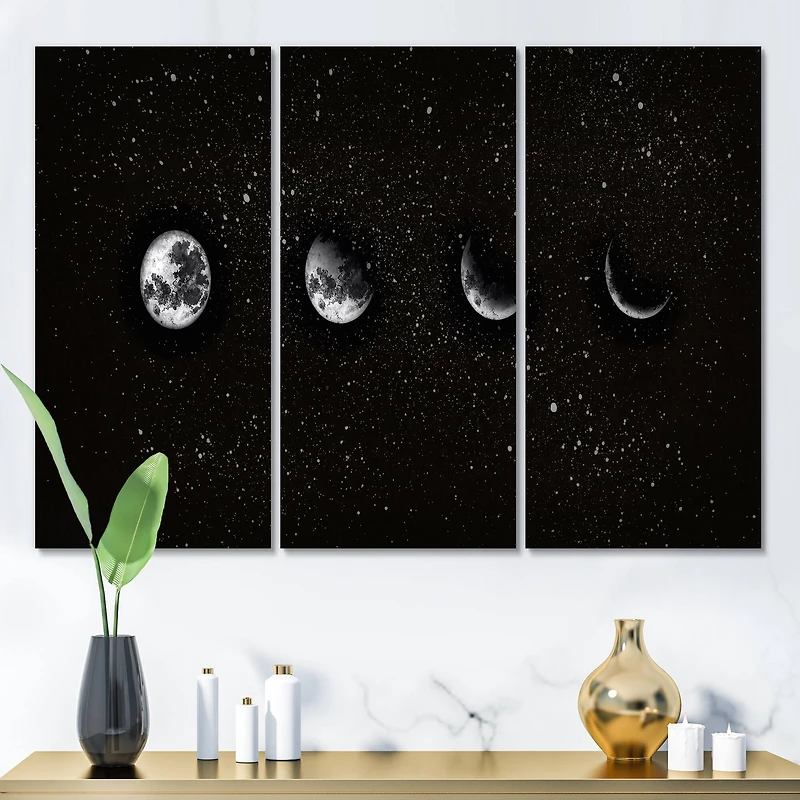 Designart - Moon Phases In The Night Sky