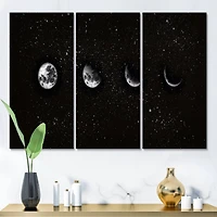 Designart - Moon Phases In The Night Sky