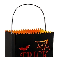 Glitzhome® Halloween Trick or Treat Metal Bucket Set