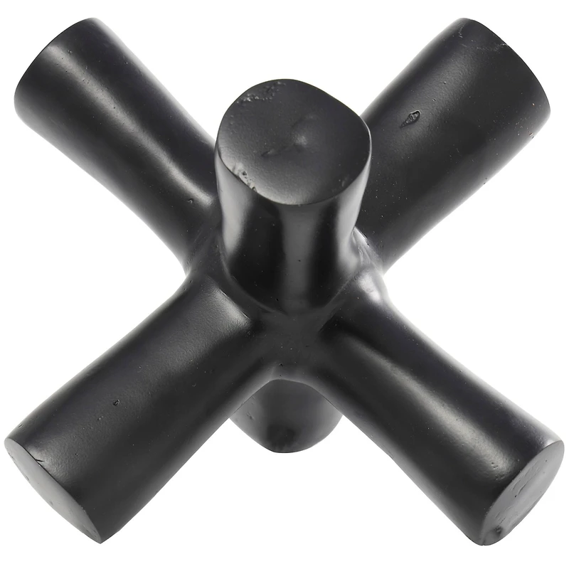 9" Black Aluminum Abstract Jack Sculpture