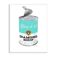 Stupell Industries Blue Pop Fashion Condensed Soup Glam Open Lid Wall Plaque