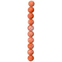 Orange Painted Ceramic Round Beads, 16mm by Bead Landing™