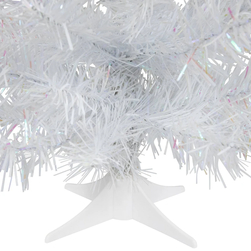 18" Unlit White Iridescent Spruce Artificial Christmas Tree