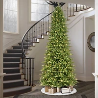 10ft. Pre-Lit Slim Fraser Fir Artificial Christmas Tree, Clear Lights