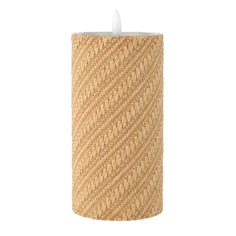 6" Woven Wax LED Pillar Candle by Ashland