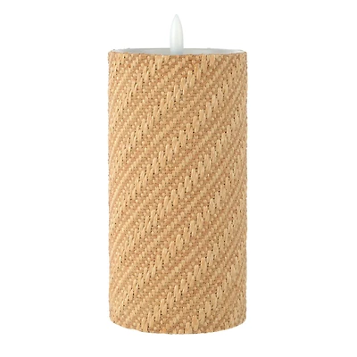 6" Woven Wax LED Pillar Candle by Ashland