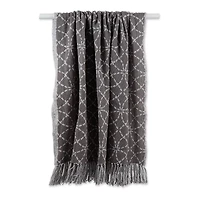 Gray Concentric Circles Throw